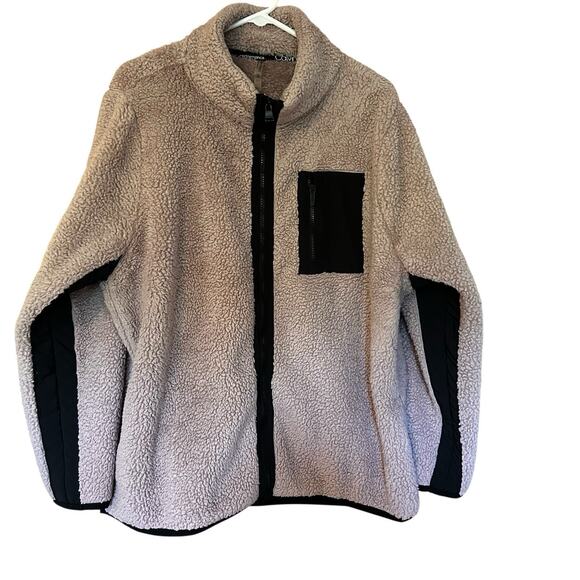 Calvin Klein Women’s Performance Pink Fleece Zip Jacket Soft Sherpa Cozy Warm 2X - Picture 1 of 11